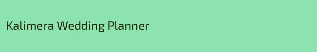Kalimera Wedding Planner